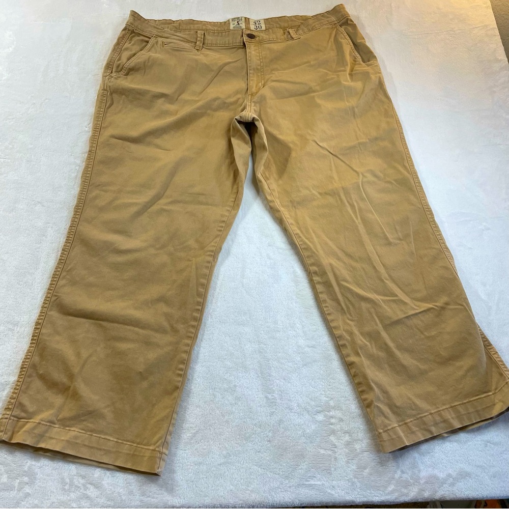 RED HEAD Pants Men's Khaki Beige 42X30 Carpenter Hiking Work Cotton Pants